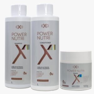 KIT POWER NUTRI SHAMPOO 1L, CONDICIONADOR 1L & MÁSCARA 500G - EXO