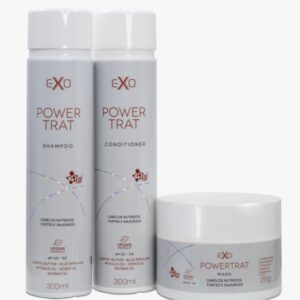 KIT POWERTRAT SHAMPOO 300ML, CONDICIONADOR 300ML & MASCARA 250G - EXO