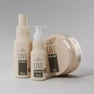 Kit Shampoo + Máscara + Hair Balm Vegan Pro Fitness Ecosmetics